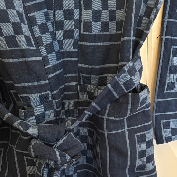 Ace and Jig Women's Navy Checkerboard Belted Jacket - Picture 4 of 4